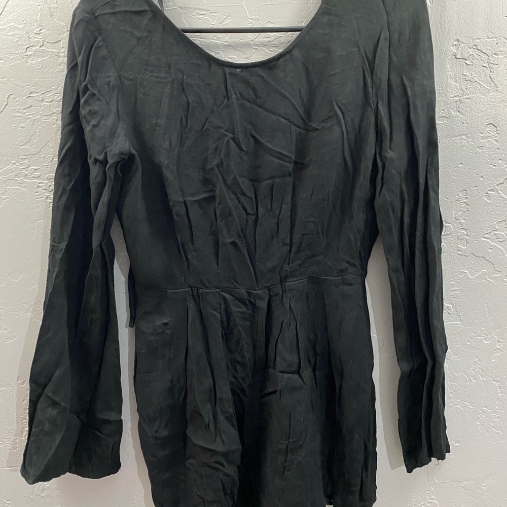 Black long sleeve romper